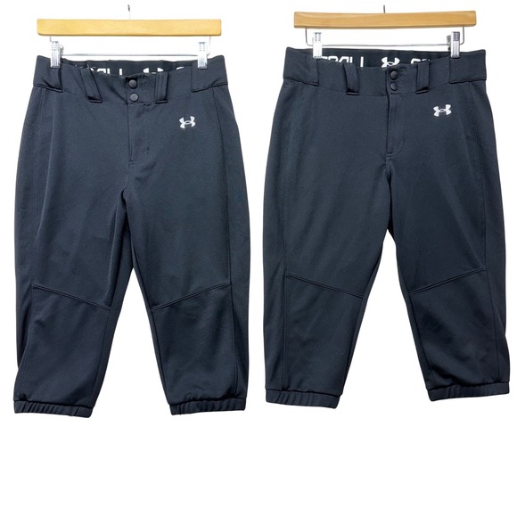 Under Armour Other - Under Armour Softball Pants Lot of 2 Black Girls M 1375665‎ Knickers Athletic